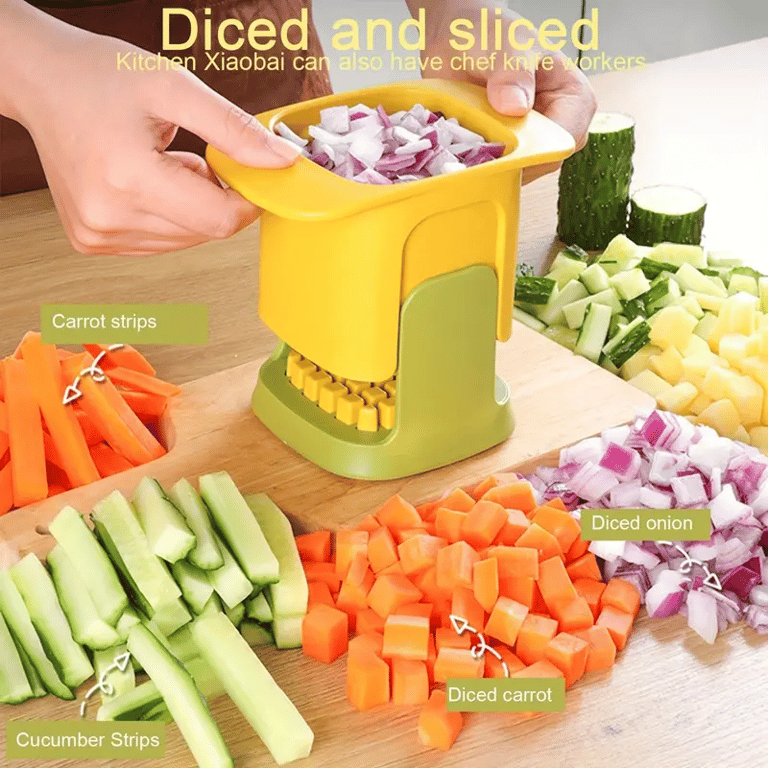 Multi Functional Manual Vegetable Chopper And Fruit Slicer - Suitable For Onions, Potatoes, French Fries, Etc. - Essential Kitchen Tools thumbnail 6