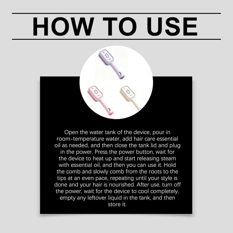 Electric Mist Massage Comb | Health & Beauty Hair Care Tool thumbnail 11