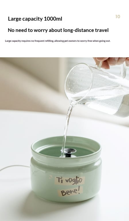 Cat Ceramic Automatic Circulating Filter Water Dispenser | Home & Kitchen thumbnail 11