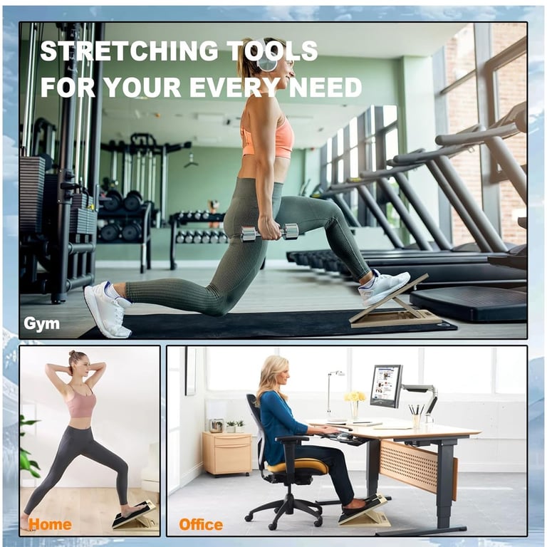 Wooden Slant Board Calf Stretcher | Foldable Incline Board for Yoga thumbnail 19