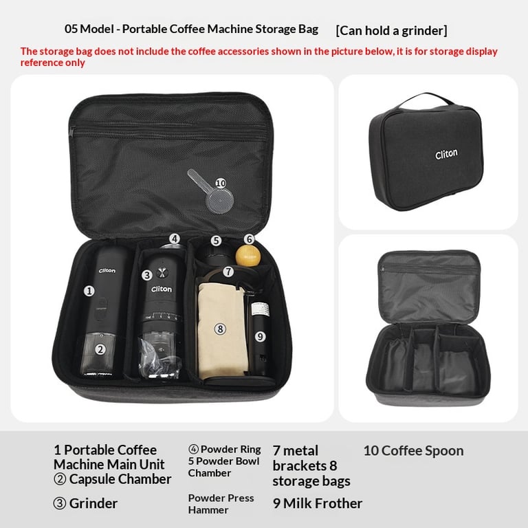 Portable Coffee Maker Storage Bag | Outdoor Coffee Gear Organizer thumbnail 12