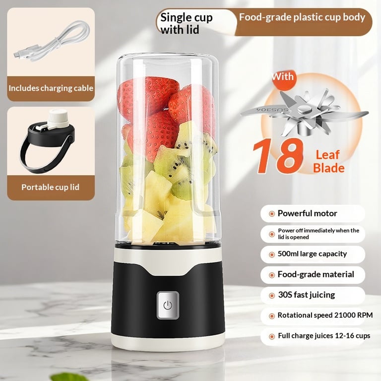 Portable USB Rechargeable Electric Juicer Cup | 500ML Blender thumbnail 3