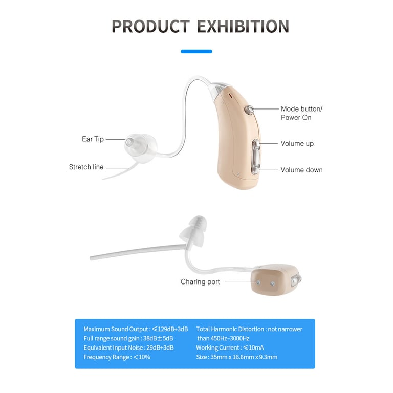 Open-Style Rechargeable Sound Amplifier with Charging Case | Canada thumbnail 6