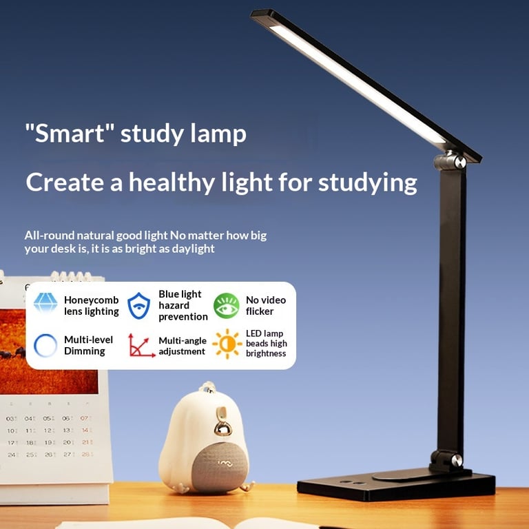 LED Desk Lamp with USB Rechargeable Battery | Aluminum Alloy Office Light