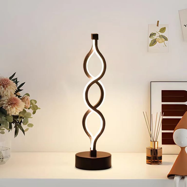 Spiral LED Desk Lamp with USB Power Supply | Adjustable Task Light