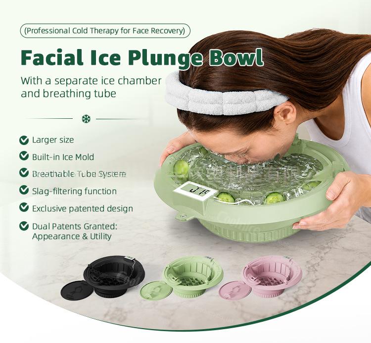 Foldable Ice Pack Facial Care Beauty Ice Bath Basin with Ice Trays thumbnail 12