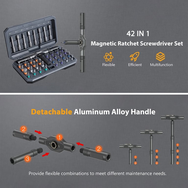 42-in-1 Magnetic Screwdriver Set | Professional Ratchet Tool Kit thumbnail 16