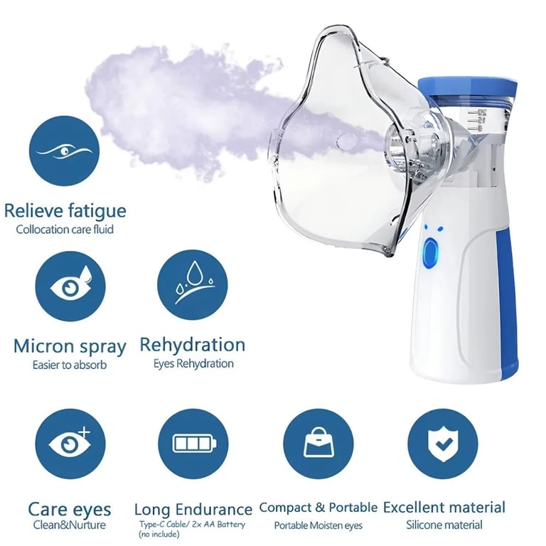 Portable Facial Steamer With Nano-ion Mist, Facial Spray, Facial Steamer, Nebulizer, Beauty Humidifier, Handheld Device For Moisturizing Eyes And Face thumbnail 11