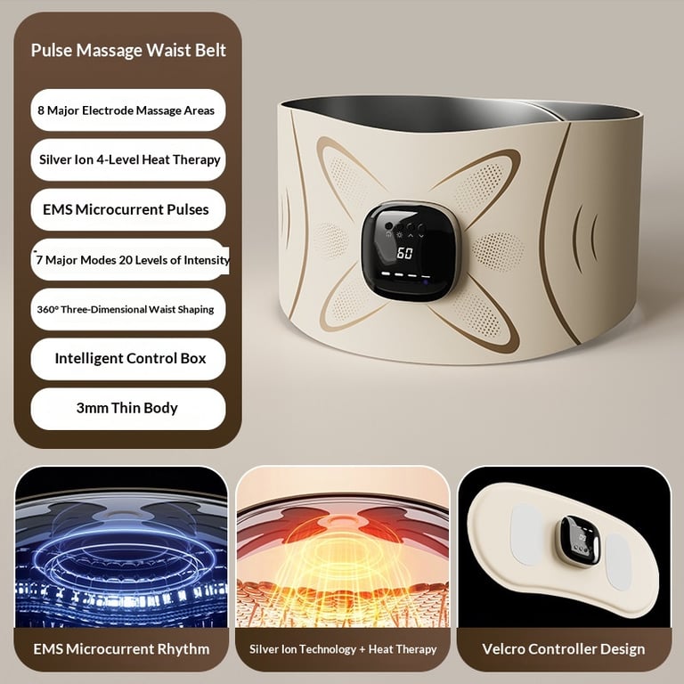 Low-Current Heating Lumbar Massage Device | EMS Waist Belt thumbnail 3