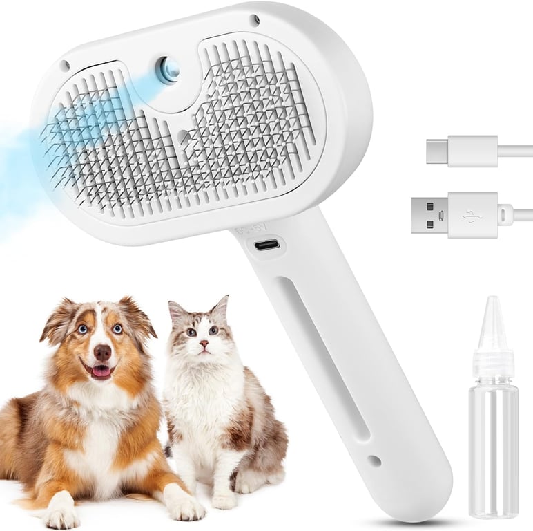 3-in-1 Cat Steam Brush | Pet Grooming Comb with Mist Spray thumbnail 12