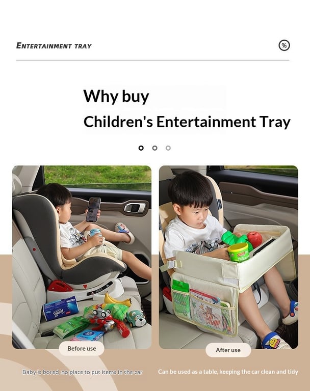 Car Baby Safety Seat Tray with Phone Holder | Padded Activity Tray thumbnail 9