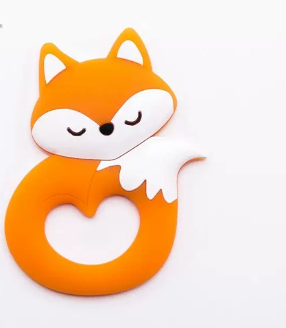 Baby Teether, Food-grade Silicone Teether, Cartoon Animal Du thumbnail 2