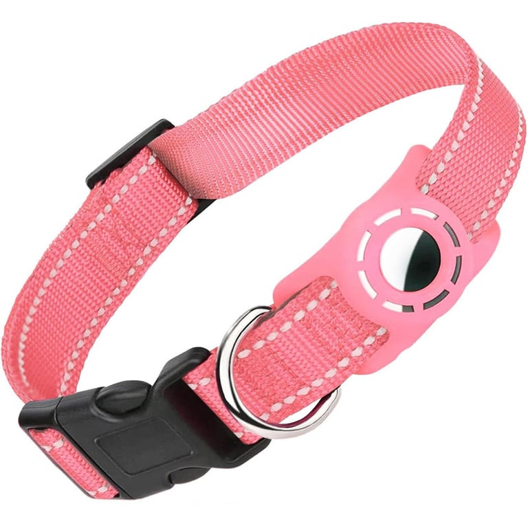 Reflective Dog Leash Collar with AirTag Holder | Anti-Lost Pet Safety thumbnail 1